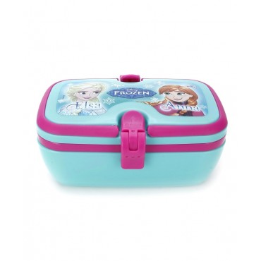 Disney Frozen Lunch Box With Handle, Pink And Green